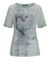 Shirt 'Great Love' mit plaziertem Print und Pailletten Betty Barclay hellblau...