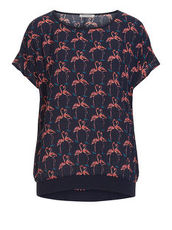 Shirt mit Flamingo Print Betty Barclay Cream/Red - Weiß