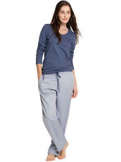 Pyjama mit Webhose Schiesser dunkelblau