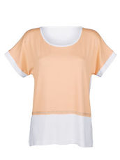 Shirt Laura Kent apricot/weiß