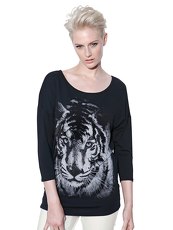 Shirt AMY VERMONT schwarz mit Tiger
