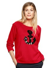 Sweatshirt mit Ankermotiv MARGITTES rot